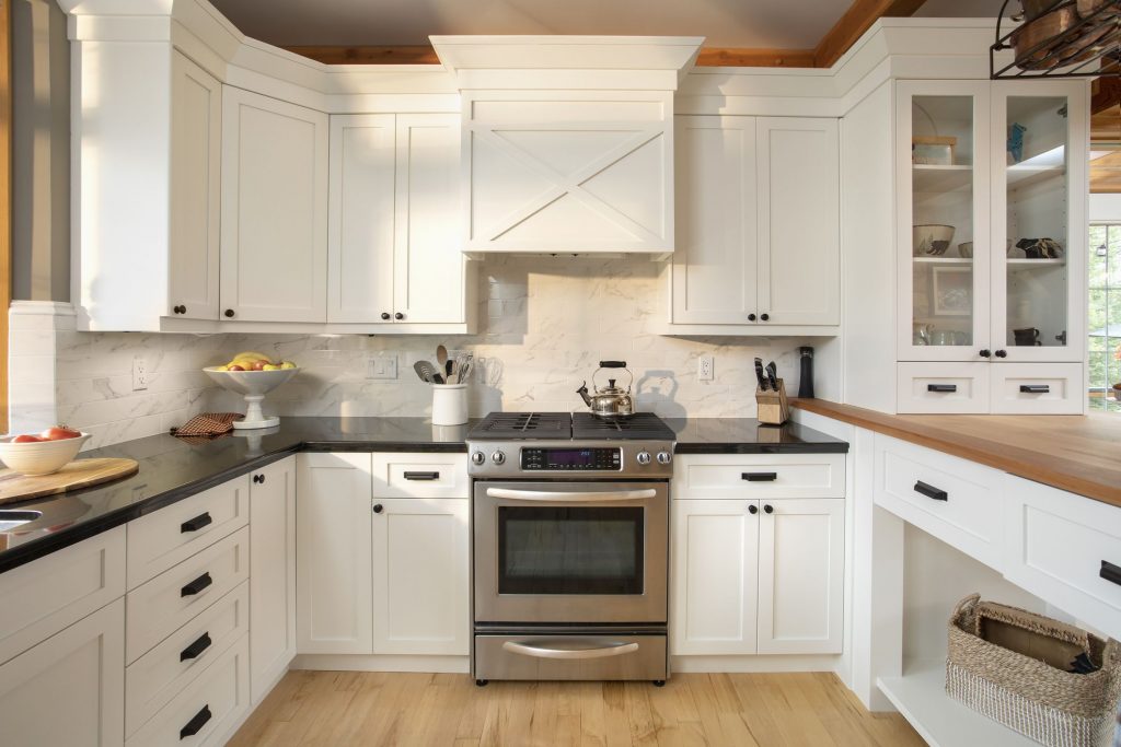 The kitchen cabinets might need a little bit of makeover