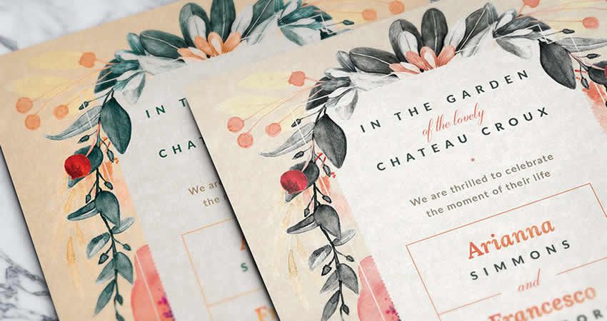 Designing Wedding invitations templates
